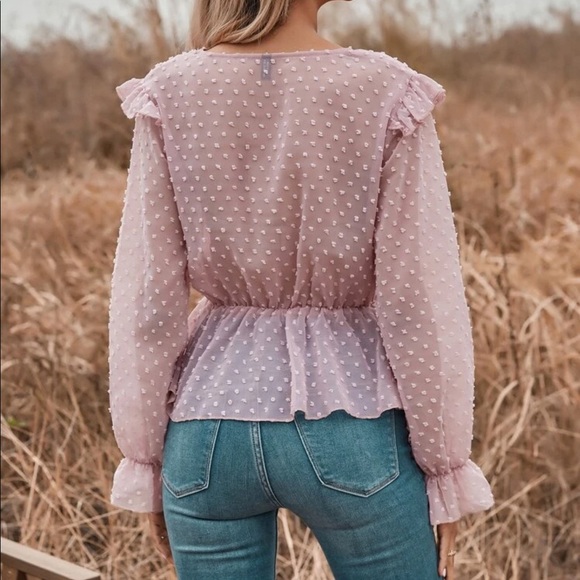 Pink Swiss Dot Top - Picture 2 of 7